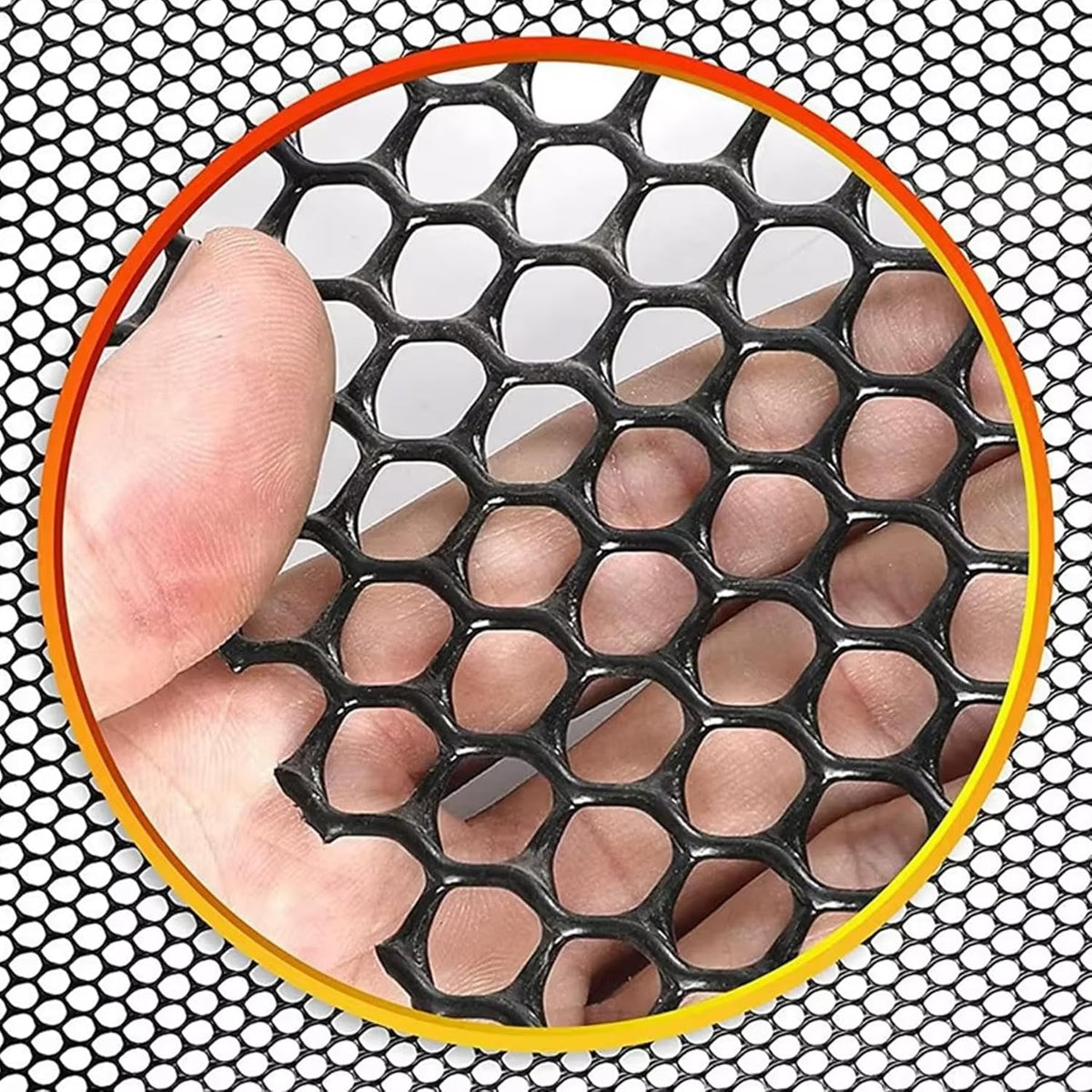 Plastic Wire Mesh Fence, Black Safety Fence Balcony Protection Net 39.3 Inch X 32.8FT Poultry Fence Roll for Garden Chicken Rabbit Construction Barrier(Size:1x20M - Mesh 1.8cm)