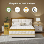 Cooling Gel King Size Mattress 10 Inch Hybrid King Mattress in a Box with Pocketed Springs Memory Foam for Back Pain & Pressure Relief with CertiPUR-US Certified Foam