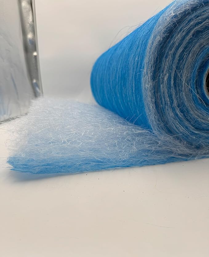 Paint Booth Exhaust Fiberglass Filter Roll, Blue/White Paint Arrestor for Spray Booth (30" x 200ft)