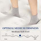 King Size Mattress in a Box 12 Inch Memory Foam Hybrid Mattress with Pocketed Springs Medium Firm Support Motion Isolation Edge Support 180 Night Trial