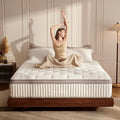 Queen Mattress, 10 inch Queen Size Cooling Gel Memory Foam Mattresses for Pressure Relief, Medium Firm Hybrid Mattress in a Box, CertiPUR-US Certified