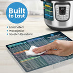 Instant Pot Cooking Times Chart - Pressure Cooker Accessories Cook Times - Easy to Use & Clean Strong Magnet As Seen on The Today Show - Instant Pot Cheat Sheet Magnet Set Quick Guide (Black)