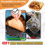 Air Fryer Disposable Paper Liners, 120 Pcs Square Airfryer Parchment Cooking Non-Stick Liner Accessories, Microwave Oven, Frying Pan, Oil-proof Air Fryers Filters Sheets for 5 6 7 8 Qt Baking Basket
