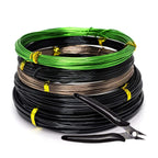 Bonsai Wire Kit - 5 Rolls, 164 Feet Total. Anodized Aluminum Training Wire, 1mm/1.5mm/2.0mm, for Bonsai Trees Indoor