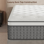Mattress Full Size, Medium Firm 12 Inch Mattress with Extra Lumbar & Shoulder Support, Hybrid Mattresses with Gel Memory Foam Pain Relief - Fiberglass Free - No Odor - 365 Night Trial