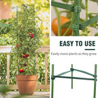 100 PCS Tomato Cage Connectors, Stake Arms for Tomato Cage, Expandable Trellis Connectors Plant Support Garden Stakes 12.6” Garden Plants Stake Arms Fit for 16mm Stakes, for Climbing Plants, Flowers
