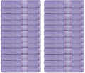 Casa Lino Face Towels & Body Wash Cloths for Showering - 100% Cotton Wash Cloths for Bathroom - Highly Absorbent & Quick Drying Washcloth Set - Cotton Washcloths 24 Pack (12" x 12") - (Purple)