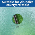 DECOHS 4 Pcs 2 Inch Parasol Umbrella Hole Ring Plug and Cap Set, Thicker Patio Table Hole Cover Insert, Deck Table Umbrella Holes Plug Replacement Parts for Outdoor Patio Table Garden Yard