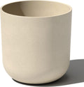 Veradek Round Lima Plastic Planter Pots for Indoor/Outdoor Garden Use, Sand Color, 5 Year Warranty