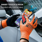 MANUSAGE Safety Work Gloves - Protective Glove for Men & Women - Ultrathin Hand Protection - For Construction, Gardening, Landscaping - Orange - Size XXL - 24 Pairs