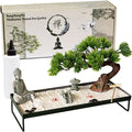 BangBangDa Japanese Meditation-Decoration - Home Office Bonsai Decor for Table Desk - Buddha Rock Sand Tabletop Decor Gifts for Women Man Friends