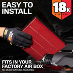 K&N Engine Air Filter: Long Life 18,000 Mile Replacement Air Filter: Compatible with 2010-2019 Jeep/Dodge SUV V6/V8 (Grand Cherokee, Durango), KNA-2457