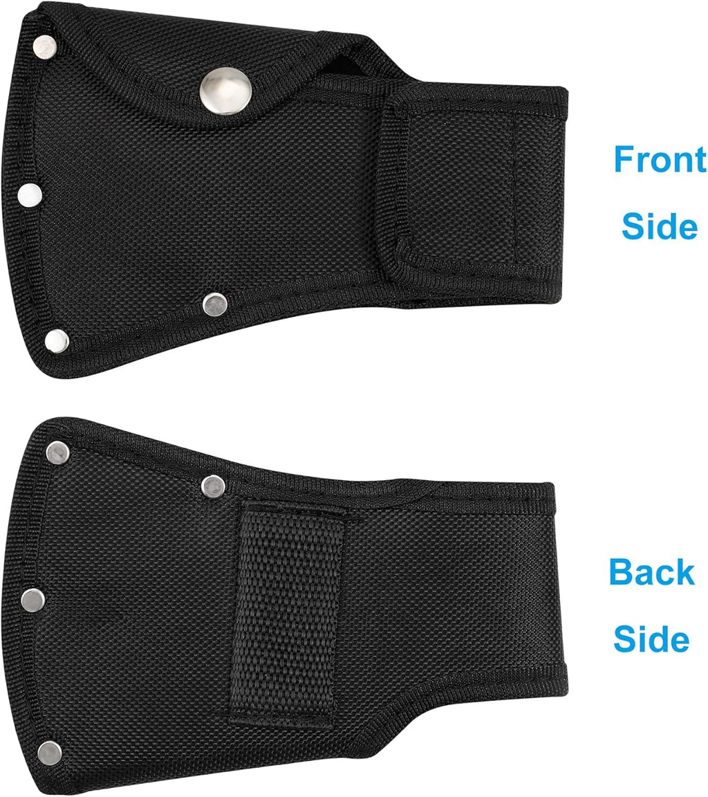 Hatchet Head Sheath Holster, Black Oxford Sheath for 1-1/4Lb Axe, Double Snap Hatchet Protector Cover with Belt Loop, Outdoor Camping Hiking Accessories
