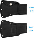 Hatchet Head Sheath Holster, Black Oxford Sheath for 1-1/4Lb Axe, Double Snap Hatchet Protector Cover with Belt Loop, Outdoor Camping Hiking Accessories
