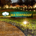 LED Landscape Lights,5W 120V AC Outdoor Pathway Garden Yard Spotlight,IP65 Waterproof Garden Flood Light,Outdoor Spotlight with Stake,UL Cord 5-ft with Plug (Pack of 4, Warm White)