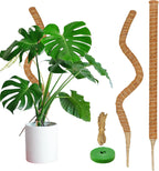 2 Pack Moss Pole, 47-Inch Moss Poles for Plants Monstera,Bendable Plant Support Stakes for Climbing Plants Indoor, Garden Trellis Plant Stick for Potted Plants, Pothos Philodendron