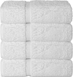 Chakir Turkish Linens Premium Cotton Absorbent Turkish Towels (Bath Towel - Set of 4, White)
