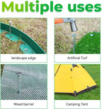 6.3-Inch Galvanized Heavy-Duty Landscape Stakes, (150-PACK) Spiral Metal Turf Spikes for Artificial Grass, Paver Edging, Weed Barrier, Securing Fences and More