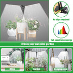Plant Grow Lights for Indoor Plants Full Spectrum with 3/6/9H Timer & Dimming, Slim Plant Lights for Indoor Growing with 6000K White Red LEDs for Various Plants