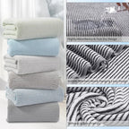 8-Piece Premium Towel Set for Bathroom|2 Oversized Large Bath Sheet,2 Hand Towels,4 Washcloths|Soft Cozy Highly Absorbent Fast Dry Microfiber Shower Towel Set for Hotel Bathroom Essentials,Black White