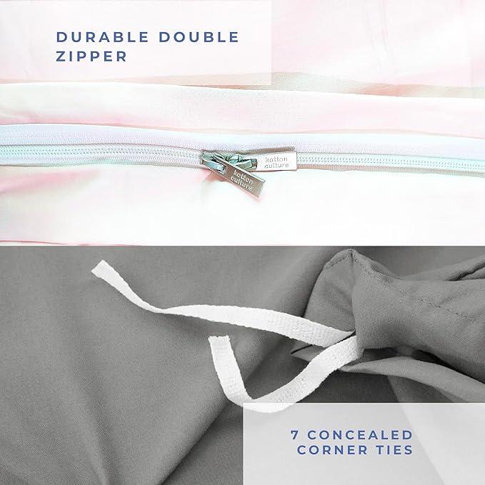 Kotton Culture 1 Pc Twin Size Duvet Cover Only -100% Egyptian Cotton Sateen 600 Thread Count Ultra Soft Premium Durable Comforter Cover Zipper Closure & Corner Ties (Snow Red, Twin/Twin XL 68" X 90")