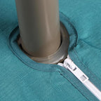 Outdoor Tablecloth Wrinkle-Free Stain Resistant Waterproof Polyester Fabric Table Cover with Zipper Umbrella Hole for Picnic/Party/Dinner/Patio Garden(60×84inch,Zippered,Teal)