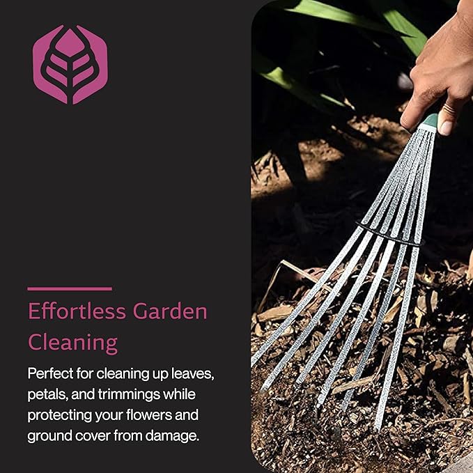 Yard Butler Terra Garden Hand Tools - Weeding Hand Tiller Tool for Efficient Gardening - Weed Remover Tool for Lawn & Garden Care - Durable Gardening Accessory, Whisk Rake