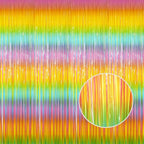 GOER 3.2 ft x 8.2 ft Metallic Tinsel Foil Fringe Curtains Party Photo Backdrop Party Streamers for Birthday,Graduation,New Year Eve Decorations Wedding Decor(5 Packs,Candy Macaroon Multicolor)