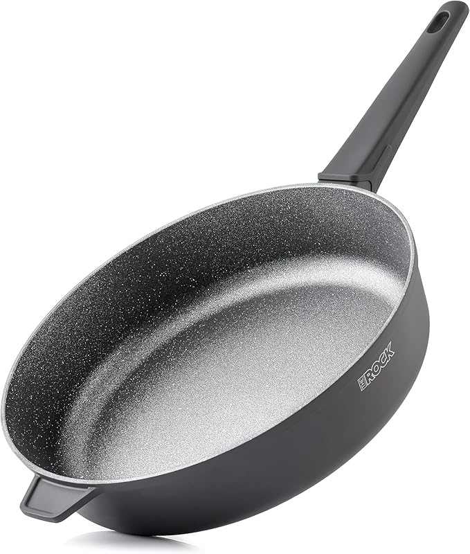 THE ROCK SOHO 12.5-Inch Nonstick Frying Pan – Compact for Urban Kitchens, Nothing Sticks, Never Warps, Lasts Longer, Oven & Dishwasher Safe, Black