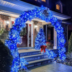 JMEXSUSS 150 LED Blue String Lights Indoor Outdoor Waterproof, Connectable 59 Ft Plug in String Lights, 8 Modes Blue Christmas Lights for Bedroom, Patio, Party, Holiday Decorations