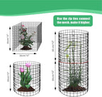 Eunika 8 Pack Round Plant Protector from Animals,24 Pcs 12" x 12" Metal Mesh to Keep Animals Out Wire Plant Protectors for Rabbits Chicken Duck Barricades for Garden Vegetable Flowers Protection
