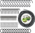 YINGFENG 236 Inch Black Metal Hanging Chains and Hanging Basket Hooks Set for Bird Feeders, Birdbaths, Planters, Grow Lights, Lanterns, Wind Chime and Ornaments, Eye Screws, Chain Hooks DIY