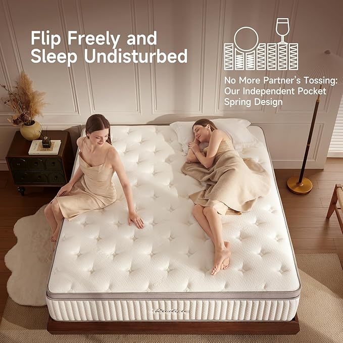 Queen Mattress, 10 inch Queen Size Cooling Gel Memory Foam Mattresses for Pressure Relief, Medium Firm Hybrid Mattress in a Box, CertiPUR-US Certified