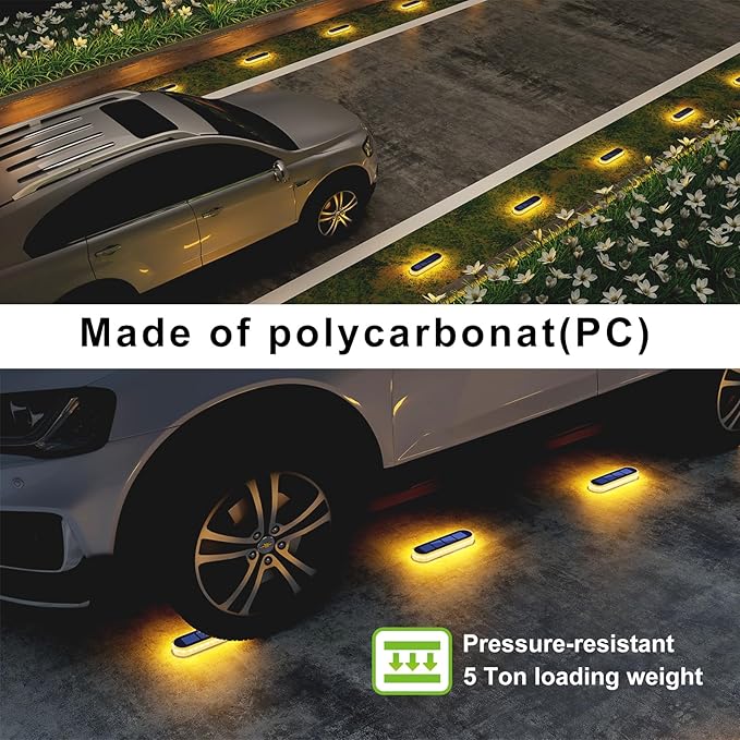 Solar Step Lights Outdoor Waterproof LED Deck, Fence, Stairs, Dock, Patio, Post, Railing, Garden, Backyard, Front Door, Pathway, Driveway, Porch (4 Pack)