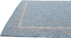 Unique Loom Outdoor Border Collection Area Rug - Soft Border (5' 1" x 8' Rectangle, Aquamarine/ Ivory)