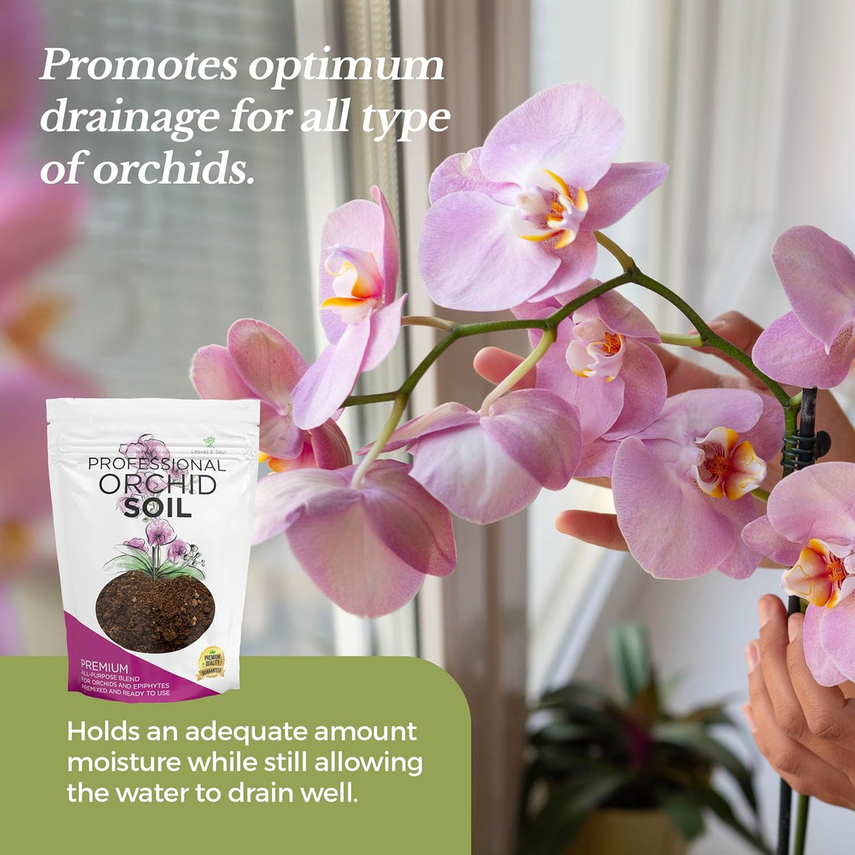 Large Bag Orchid Soil Premium All Purpose Blend | Ready to Use for Orchids, Bromeliads, Epiphytic Plants | Lava, Calcined Clay and Pinebark | Extra Large 8.2 Quarts | Made in USA
