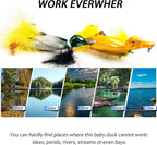 Duck Lures for Bass Fishing, Realistic Topwater Baby Duckling Baits Floating Artificial Hard Swimbaits for Pike Musky Catfish Freshwater Saltwater Fishing, 4.8 inch