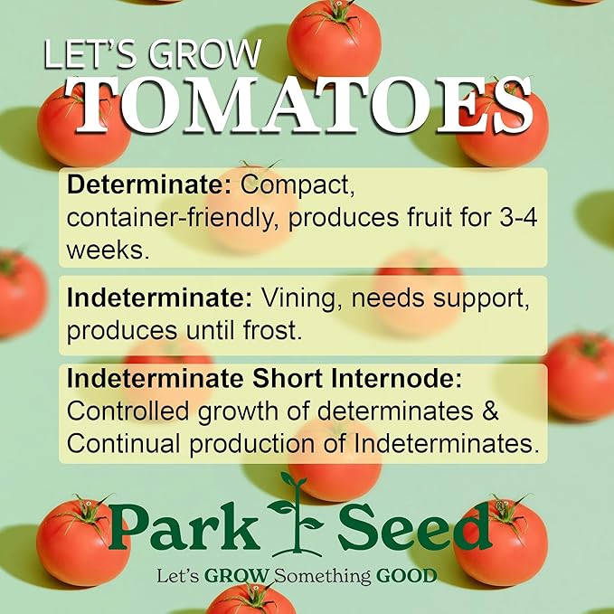 Park Seed Variety of Tomato Seeds, Planting Vegetables, Easy to Grow, Non-GMO, Perfect for Harvesting, Costoluto Genovese, Pack of 30