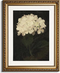 VIYYIEA Gold Framed Wall Art Canvas Print Home Decor Vintage Flower Prints Room Aesthetic White Hydrangea Oil Painting Picture Gifts Bedroom Bathroom Floral Wall Decor Kitchen Farmhouse Office 13x16in