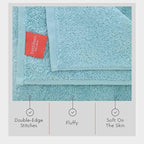 TEXTILOM 100% Turkish Cotton Oversized Luxury Bath Sheets, Jumbo & Extra Large Bath Towels Sheet for Bathroom and Shower with Maximum Softness & Absorbent (40 x 80 inches)- Aqua