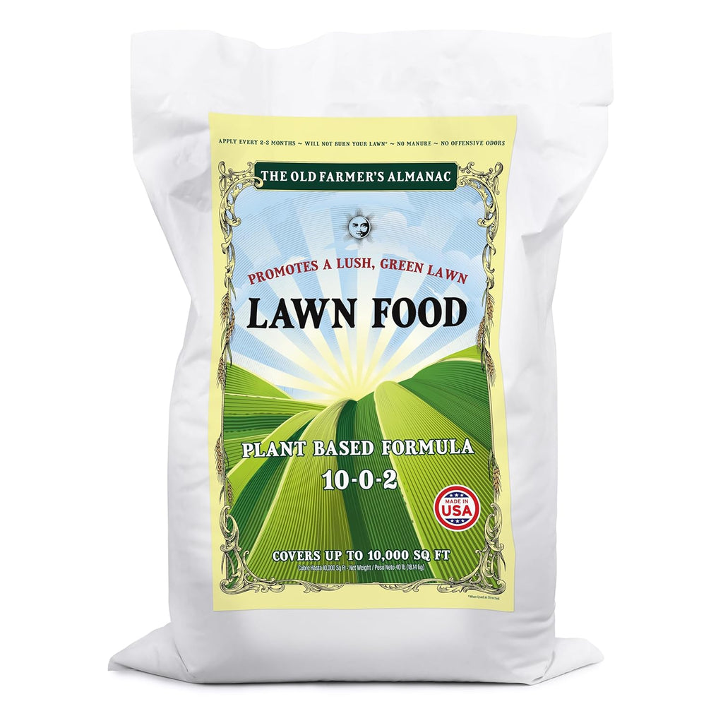 The Old Farmer's Almanac Lawn Food Fertilizer (40 Lb Pro Bag - Covers 10,000 Sq Ft)