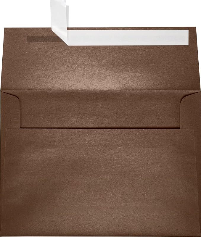 LUXPaper A7 Invitation Envelopes | Peel & Press | 5 1/4" x 7 1/4" | Bronze Metallic | 80lb. Text | 250 Qty