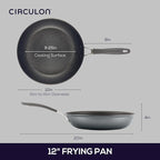 Circulon A1 Series with ScratchDefense Technology Nonstick Induction Frying Pan/Skillet, 12 Inch, Graphite