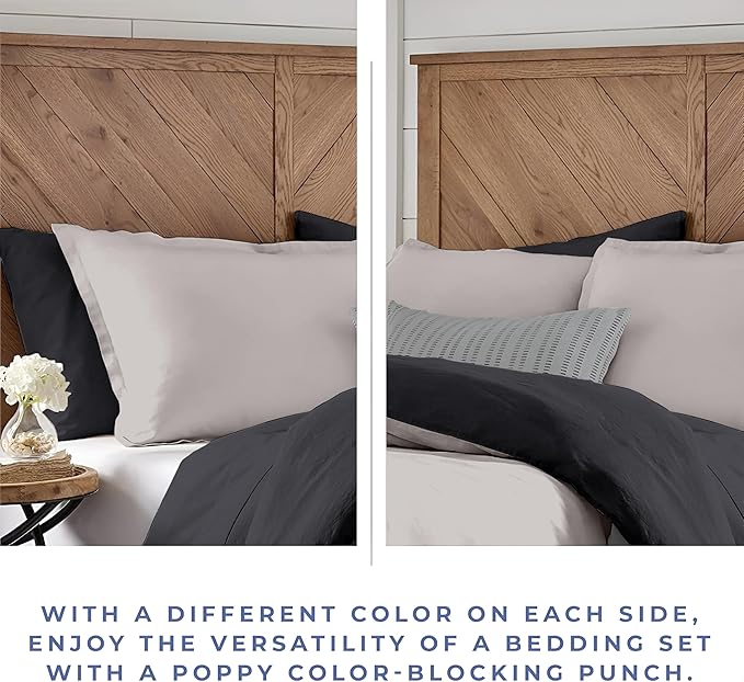 Kotton Culture 3 Pc King Size Duvet Cover Set- 100% Egyptian Cotton Sateen 600 Thread Count Ultra Soft Premium Durable Comforter Cover Zipper Closure & Corner Ties (Blended Grey, King 102"x94")