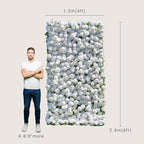Artificial Flower Wall Panels, Gorgeous 5D Silk Luxury Floral Backdrop Decor for Wedding Celebrations, Festive Party and Home Decorating, Quick Assembly and Storage, 4ft*8ft