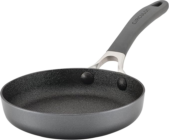 Circulon A1 Series with ScratchDefense Technology Nonstick Induction, Mini Frying Pan/Skillet, Metal Utensil Safe, 6.25 Inch Open Fry Pan - Graphite