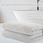 Cotton Paradise 100% Cotton 40x80 Oversized Bath Sheet, Extra Large Turkish Bath Towels for Bathroom, Silver Grey Bathsheet