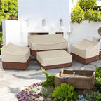 Gasadar Patio Furniture Cover Set, 4 Piece Outdoor Furniture Cover Waterproof, 600D Heavy Duty Lawn Patio Set Covers