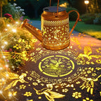 VOOKRY 2 Pack Hummingbird Metal Solar Watering Can Lights, Solar Lights Outdoor Waterproof, Gifts for Women Mom Mother's Day, Hanging Lanterns Decorative Garden Decor for Outside Yard Patio Lawn