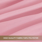 sancua Square Tablecloths 85x85 Inch - Pink Fabric Table Cloth for Square or Round Tables, Washable Polyester Table Cover for Outdoor Party, Birthday, Buffet, Resturant